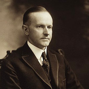 US President Calvin Coolidge